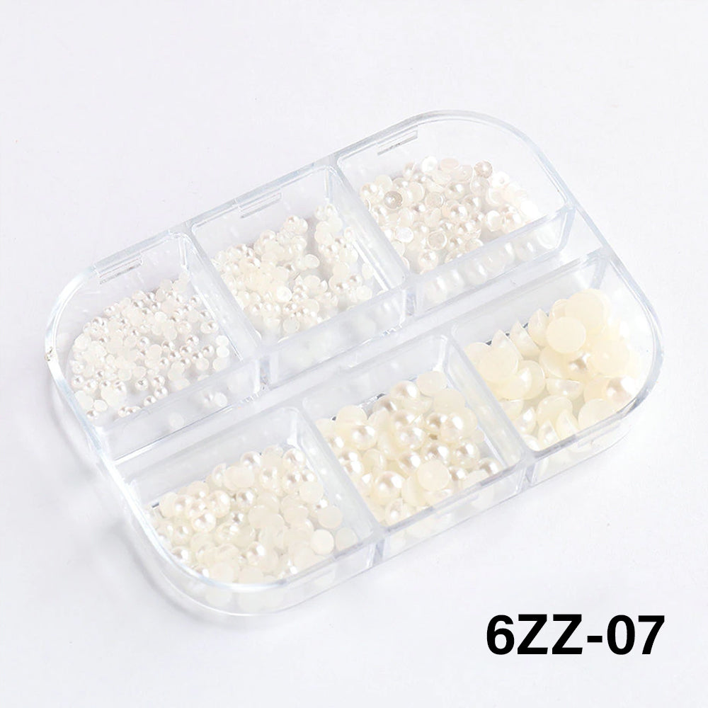  6 Nets Charming Pearl Nails Natural Decoration - 6ZZ - 07 by OTHER sold by DTK Nail Supply