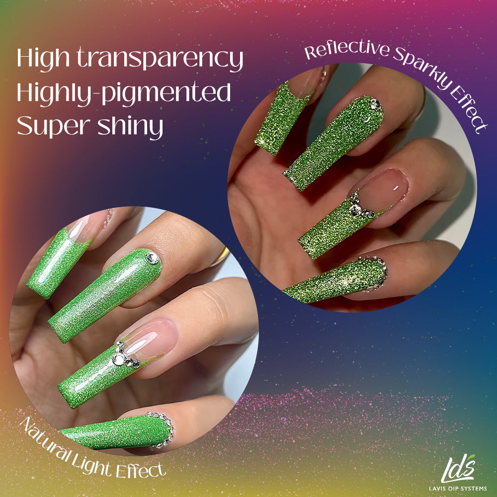  LDS 2 Cyan Shine - Gel Polish 0.5 oz - Reflective Glitter Cat Eyes by LDS sold by DTK Nail Supply