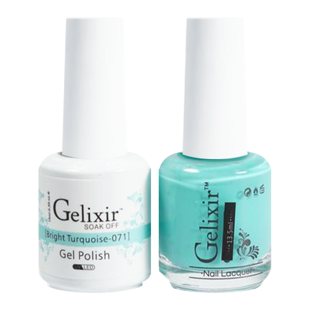 GELIXIR Holiday Gift Bubdle: 7 Gel Polishes, 1 Base Gel, 1 Top Gel - 001, 010, 067, 059, 071, 087, 047