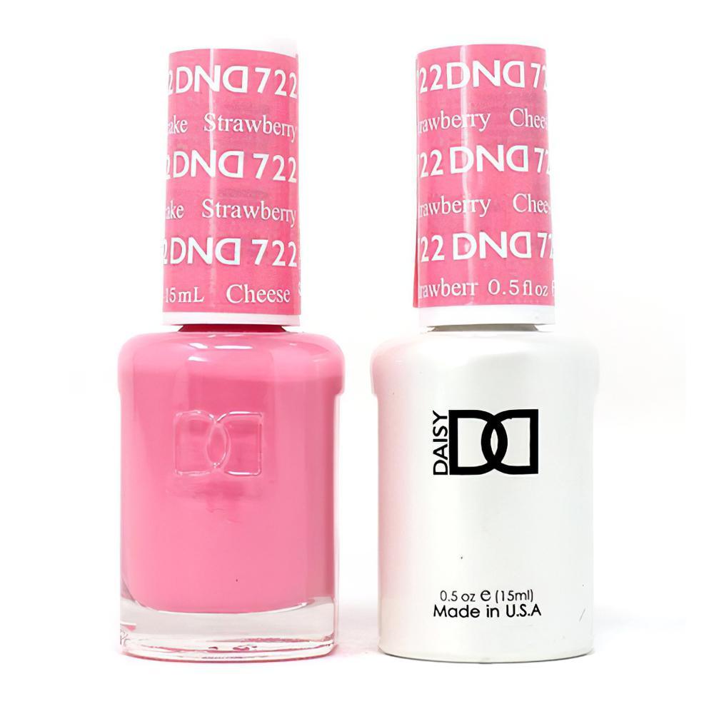 DND 722 Strawberry Cheesecake - DND Gel Polish & Matching Nail Lacquer Duo Set - 0.5oz