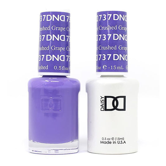 DND 737 Crushed Grape - DND Gel Polish & Matching Nail Lacquer Duo Set - 0.5oz