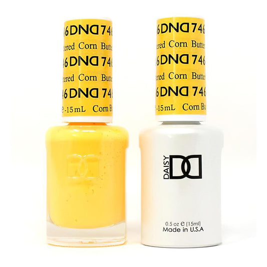 DND 746 Buttered Corn - DND Gel Polish & Matching Nail Lacquer Duo Set - 0.5oz