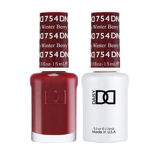 DND 754 Winter Berry - DND Gel Polish & Matching Nail Lacquer Duo Set - 0.5oz