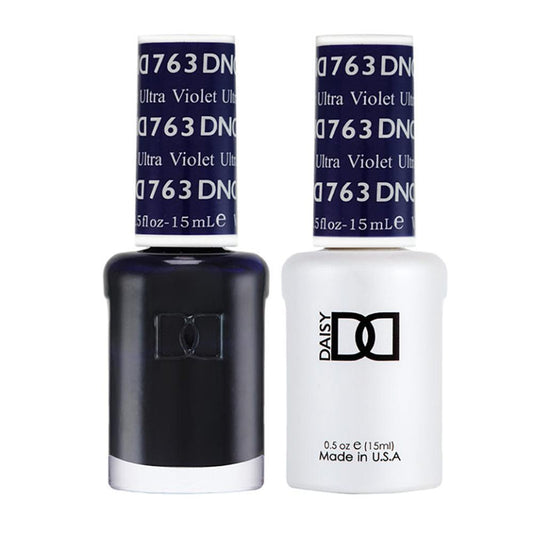 DND 763 Ultra Violet - DND Gel Polish & Matching Nail Lacquer Duo Set - 0.5oz
