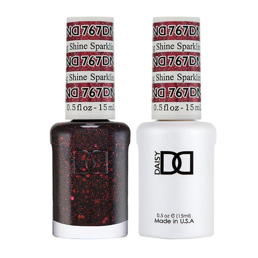 DND 767 Sparkling Shine - DND Gel Polish & Matching Nail Lacquer Duo Set - 0.5oz