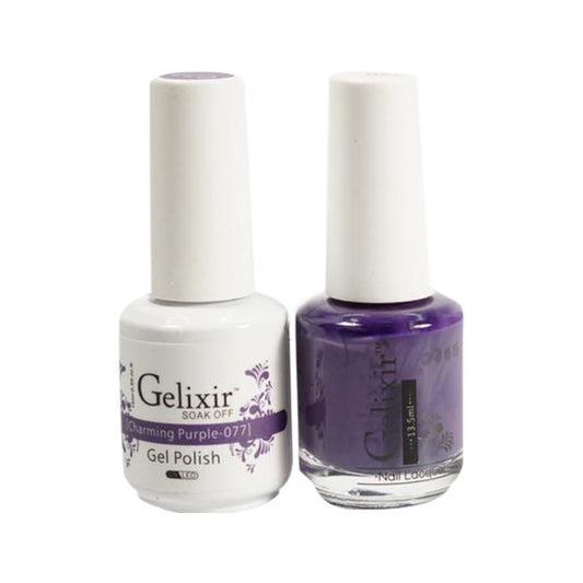 Gelixir 077 Charming Purple - Gel Nail Polish 0.5 oz