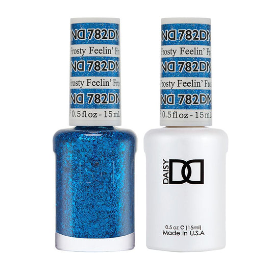 DND 782 Feelin' Frosty - DND Gel Polish & Matching Nail Lacquer Duo Set - 0.5oz