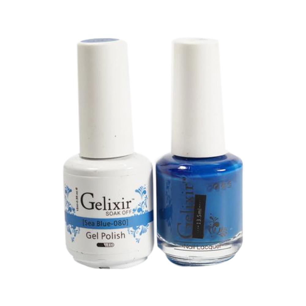 Gelixir 080 Sea Blue - Gel Nail Polish 0.5 oz