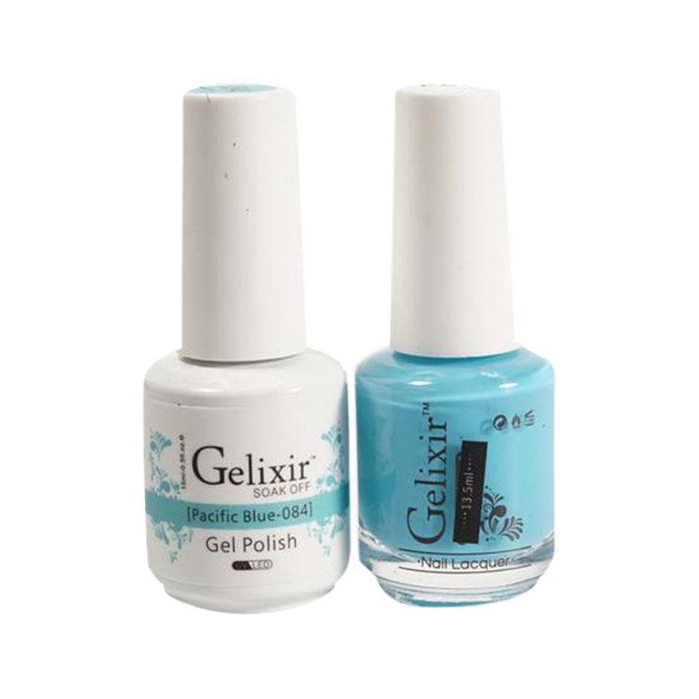 Gelixir 084 Pacific Blue - Gel Nail Polish 0.5 oz