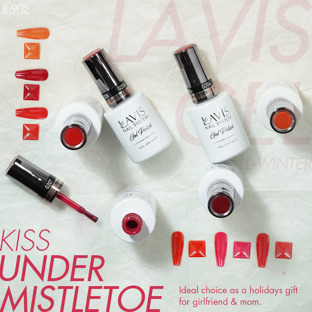 Lavis Gel Kiss Under Mistletoe Set G7 (9 colors) : 205, 206, 207, 208, 209, 210, 211, 212, 213