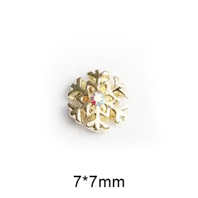  #4A Snowflake Nail Charms - Gold by Classy Nail Art sold by DTK Nail Supply