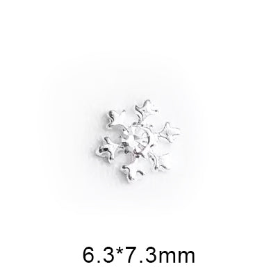 #1B Snowflake Nail Charms - Silver by Classy Nail Art sold by DTK Nail Supply