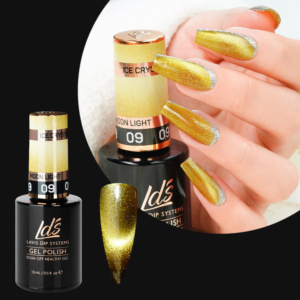 LDS 9 Moon Light - Gel Polish 0.5 oz - Ice Crystal Cat Eyes