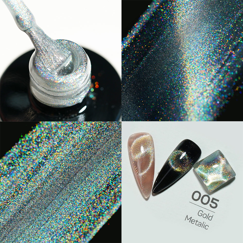  LDS 05 Gold Metalic - Gel Polish 0.5 oz - 9D Rainbow Cat Eyes by LDS sold by DTK Nail Supply