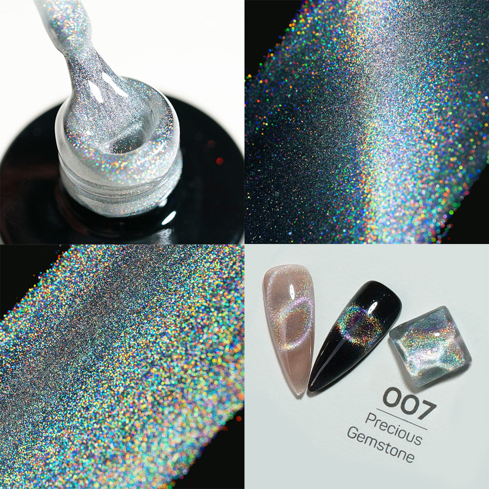  LDS 07 Precious Gemstone - Gel Polish 0.5 oz - 9D Rainbow Cat Eyes by LDS sold by DTK Nail Supply