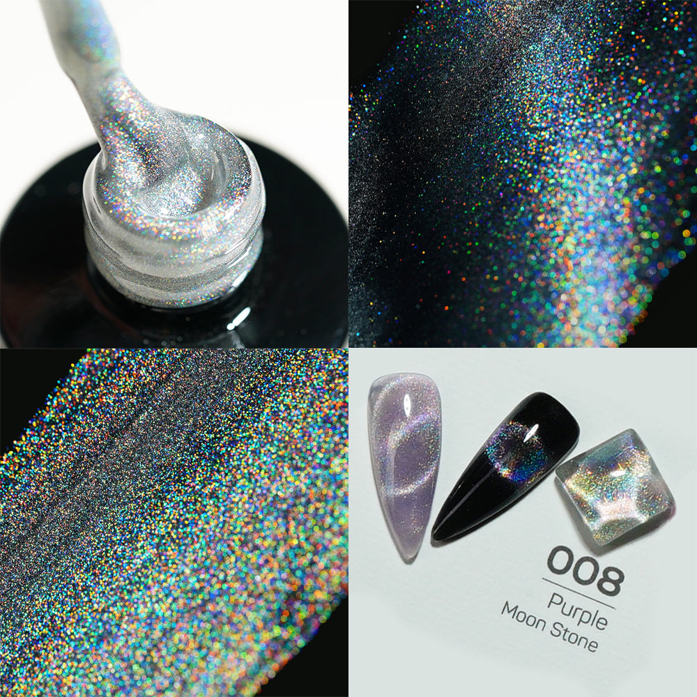  LDS 08 Purple Moon Stone - Gel Polish 0.5 oz - 9D Rainbow Cat Eyes by LDS sold by DTK Nail Supply