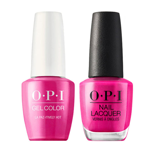 OPI A20 La Paz-itively Hot - Gel Polish & Matching Nail Lacquer Duo Set 0.5oz