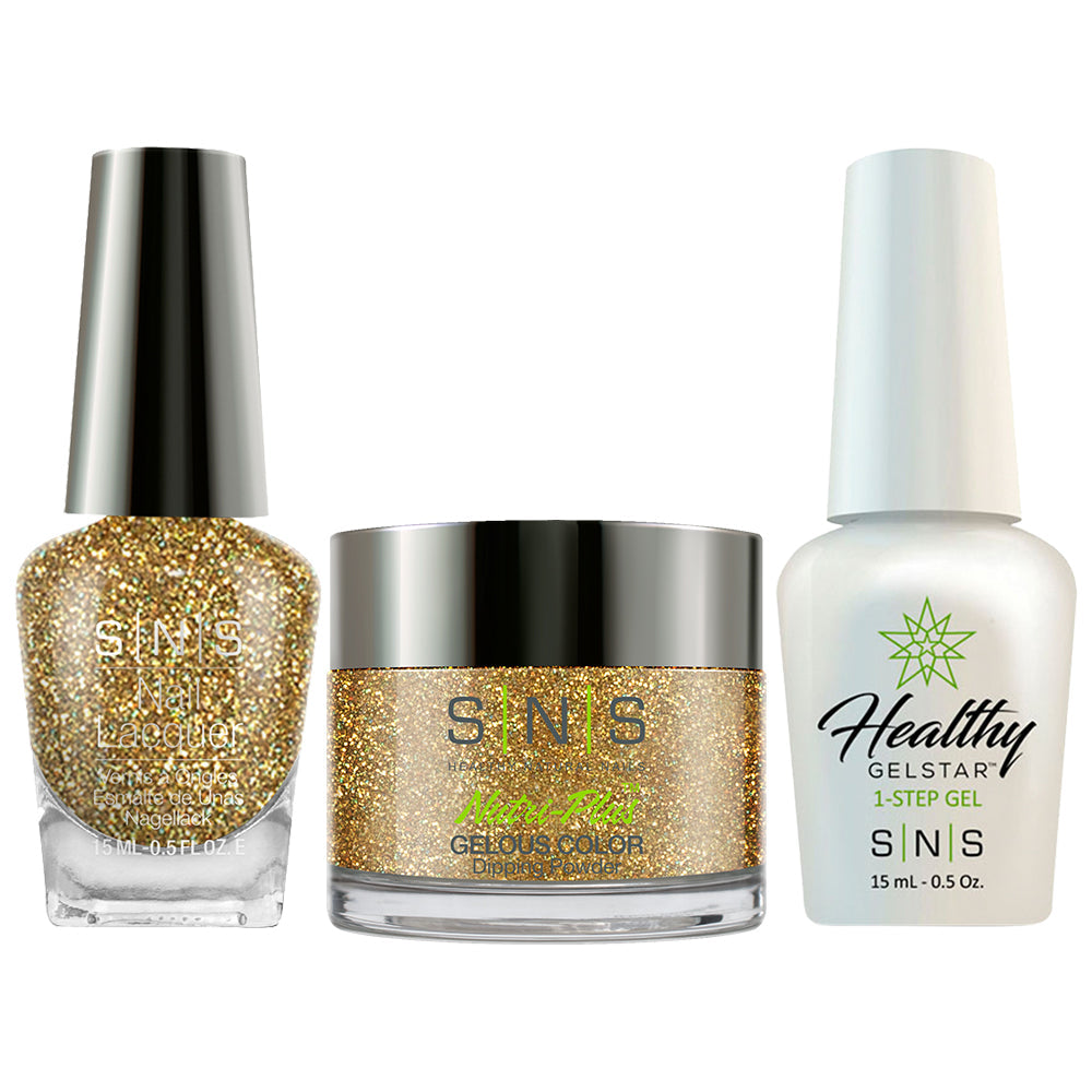 SNS 3 in 1 - AN04 Golddigger Gelous - Dip (1oz), Gel & Lacquer Matching