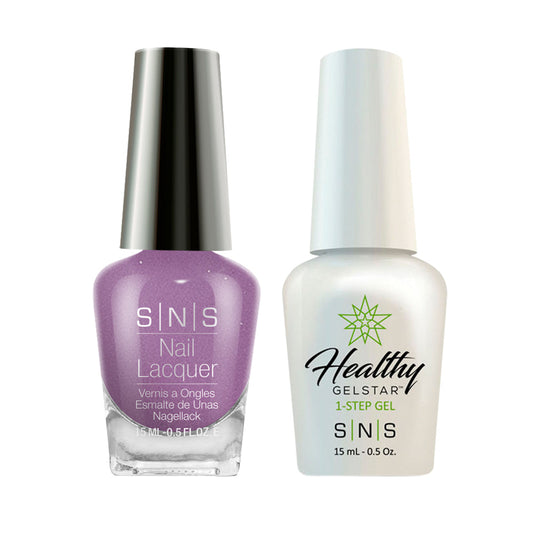 SNS AN10 Lavender Bathe Bomb Gelous - SNS Gel Polish & Matching Nail Lacquer Duo Set - 0.5oz