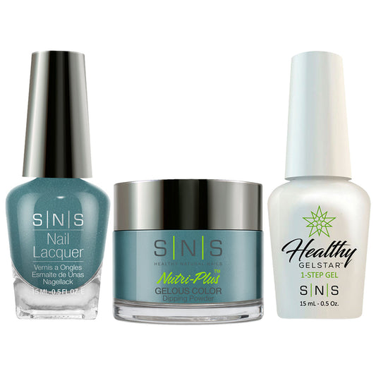 SNS 3 in 1 - AN14 Teal Next Time Gelous - Dip (1.5oz), Gel & Lacquer Matching