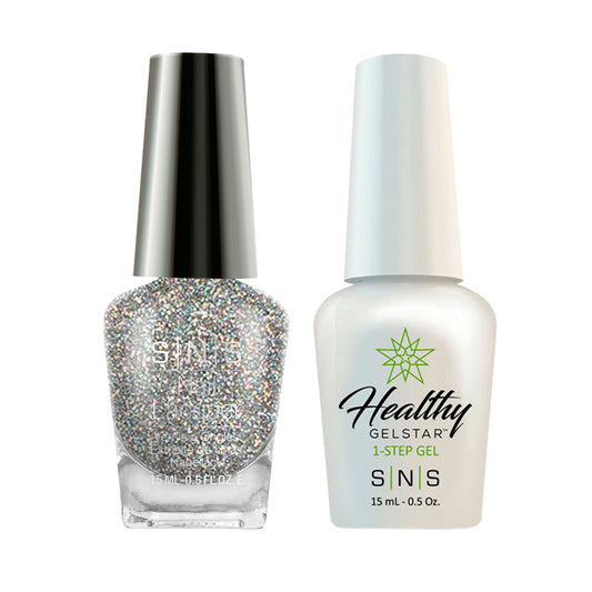SNS AN15 Opal Starlight Gelous - SNS Gel Polish & Matching Nail Lacquer Duo Set - 0.5oz