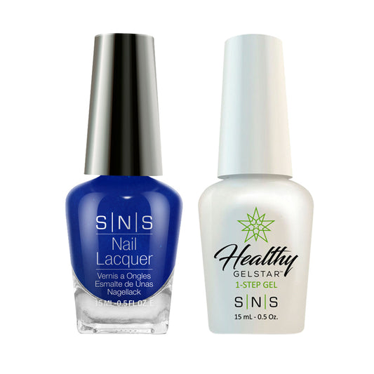 SNS AN16 Juniper Blue Gelous - SNS Gel Polish & Matching Nail Lacquer Duo Set - 0.5oz