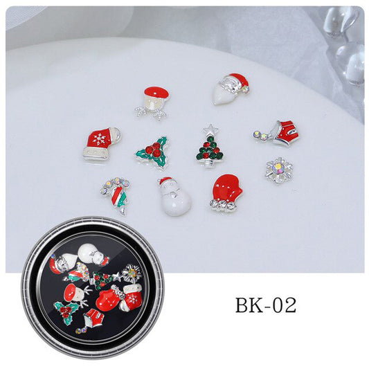  Christmas Gift Box Nail Sequins Snowflakes Nail Art Decorations Nail Accessories - BK02 by OTHER sold by DTK Nail Supply