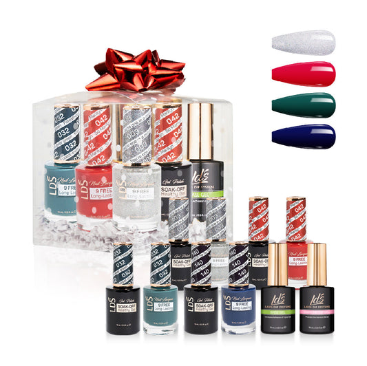 LDS Holiday Gift Bubdle: 4 Gel & Lacquer, 1 Base Gel, 1 Top Gel - 00,3 042, 032, 140