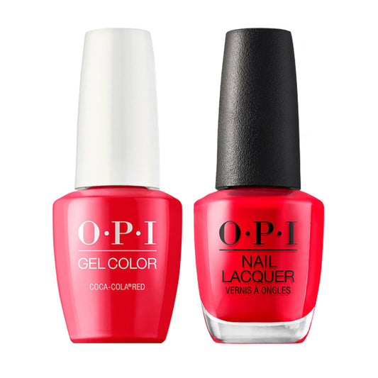 OPI C13 Coca-Cola® Red - Gel Polish & Matching Nail Lacquer Duo Set 0.5oz