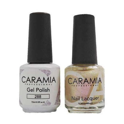  Caramia Gel Nail Polish Duo - 288 Clear Glitter Colors by Gelixir sold by DTK Nail Supply