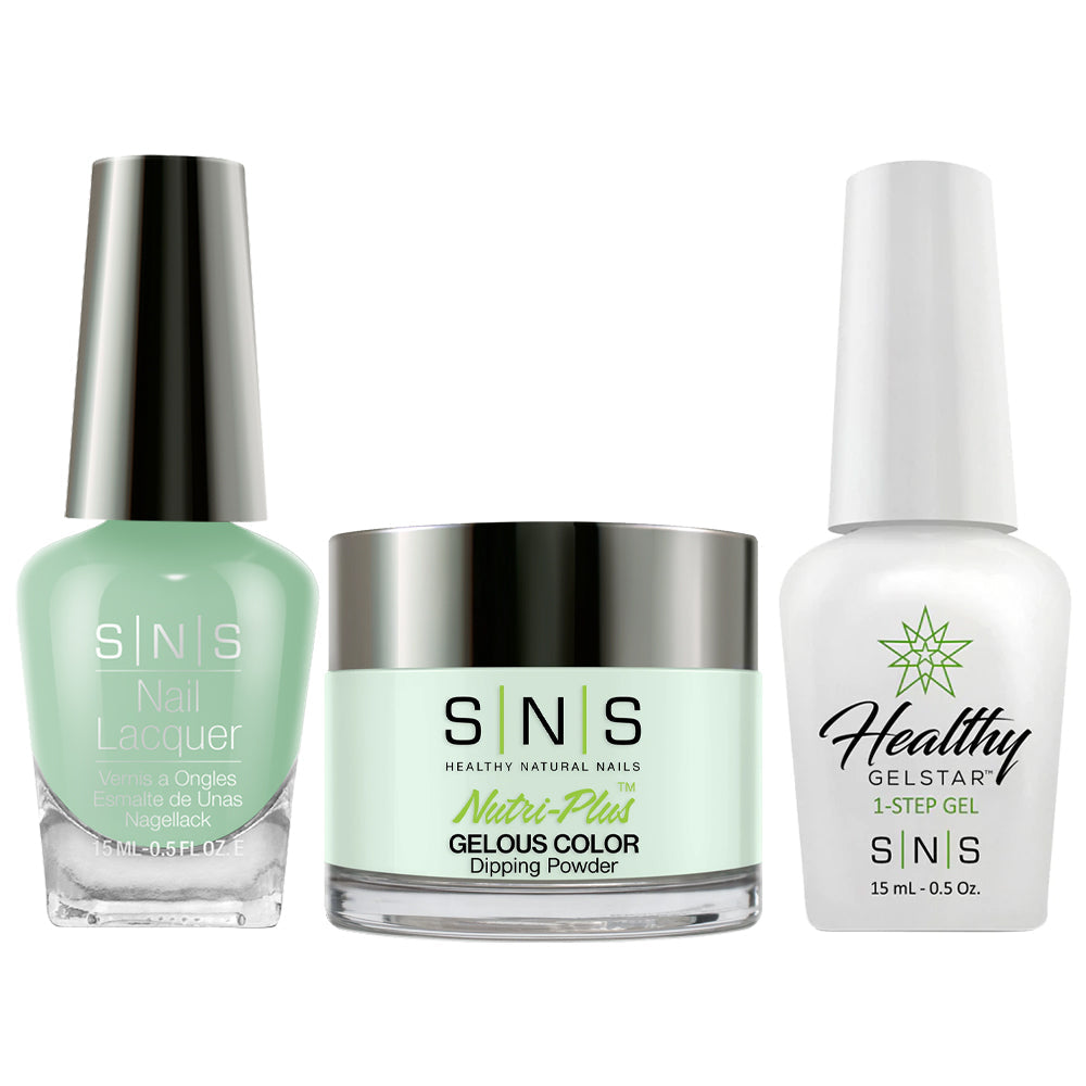 SNS 3 in 1 - CS14 Spearmint Green - Dip (1oz), Gel & Lacquer Matching