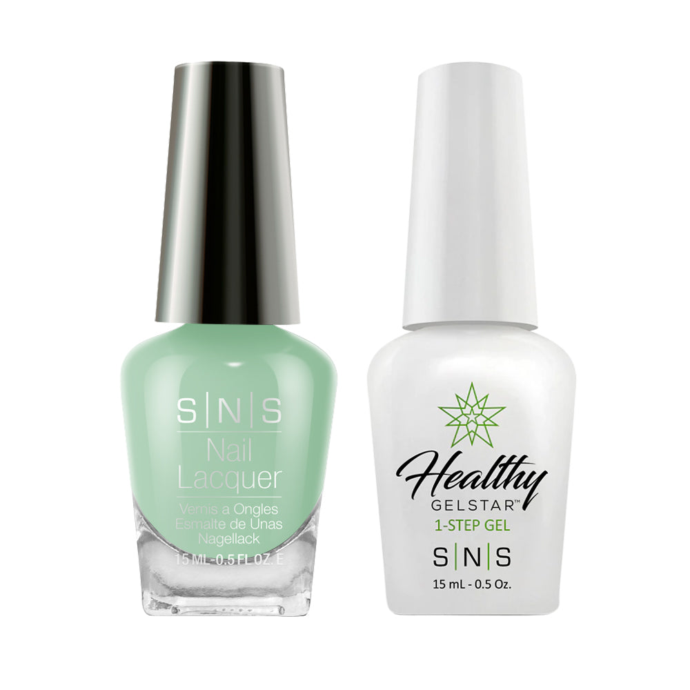 SNS CS14 Spearmint Green - SNS Gel Polish & Matching Nail Lacquer Duo Set - 0.5oz