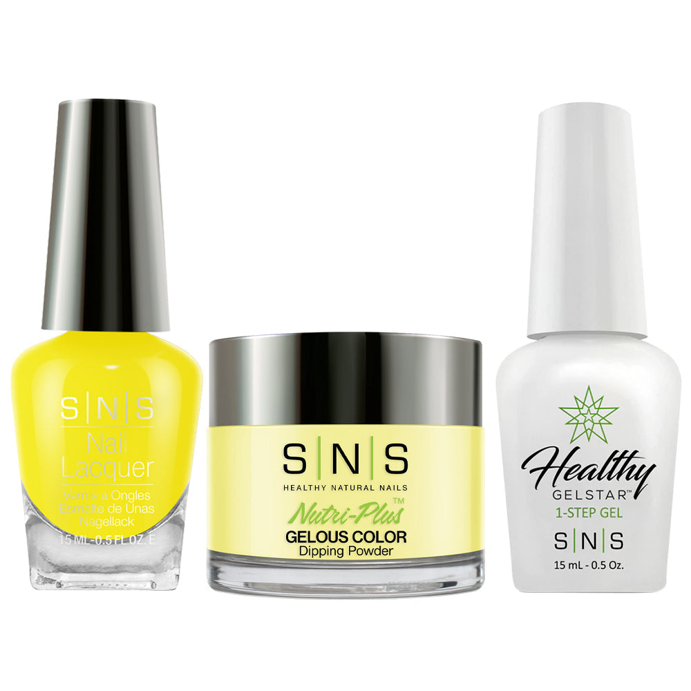 SNS 3 in 1 - CS24 Radioactive Lemondrop - Dip (1oz), Gel & Lacquer Matching