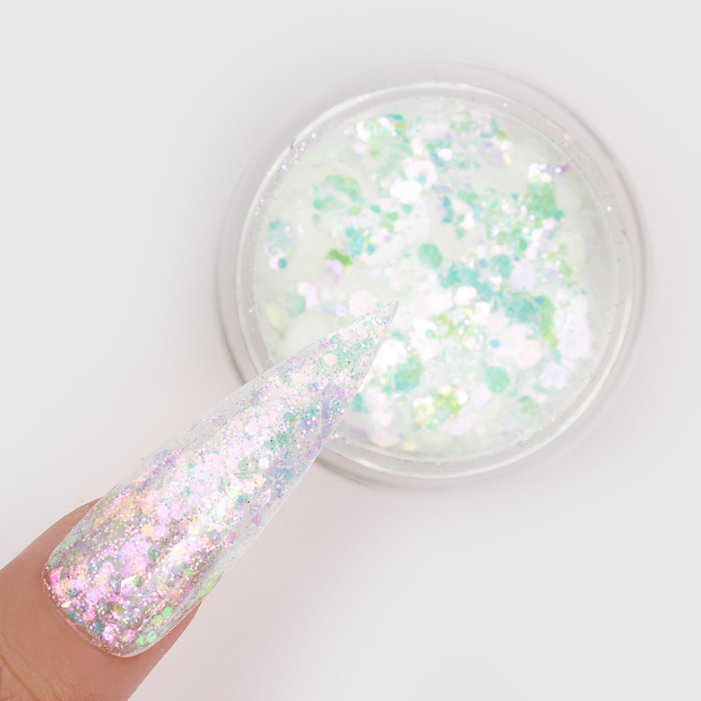 LDS UV Glitter Nail Art  - DA01 - Green Ash - 0.5 oz