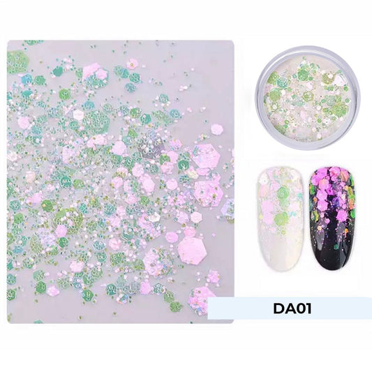 LDS Glitter Nail Art (6 colors): DA01 - DA06 - 0.5 oz