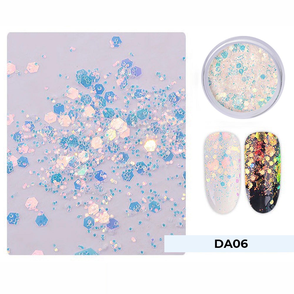 LDS Glitter Nail Art  - DA06 - Mermaid Tale - 0.5 oz