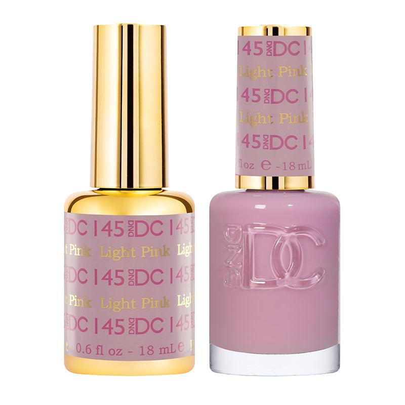 DND DC 145 Light Pink - DND DC Gel Polish & Matching Nail Lacquer Duo Set