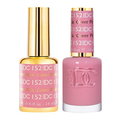 DND DC 152 Cover Pink  - DND DC Gel Polish & Matching Nail Lacquer Duo Set