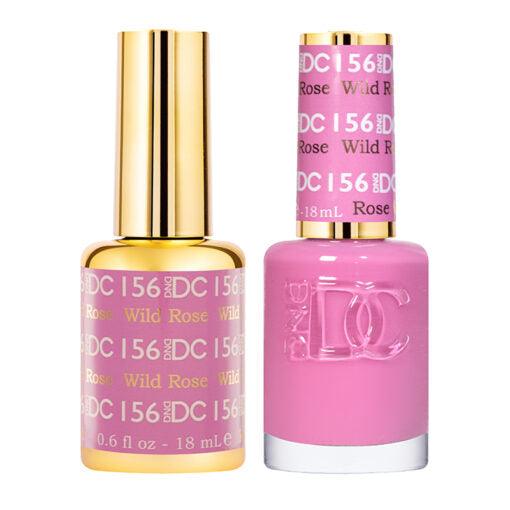 DND DC 156 Wild Rose  - DND DC Gel Polish & Matching Nail Lacquer Duo Set