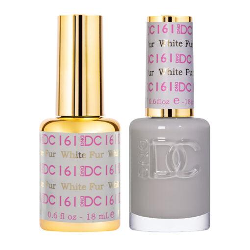 DND DC 161 White Fur - DND DC Gel Polish & Matching Nail Lacquer Duo Set