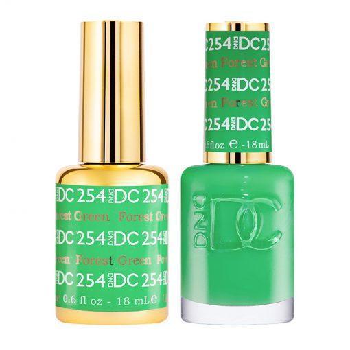 DND DC Gel Nail Polish Duo - 254 Green Colors - Forest Green by DND - Daisy Nail Designs sold by DTK Nail Supply
