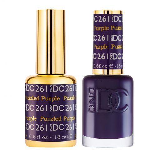 DND DC 261 Puzzled Purple - Gel & Matching Polish Set - DND DC Gel & Lacquer