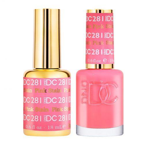DND DC 281 Pink Stain - Gel & Matching Polish Set - DND DC Gel & Lacquer