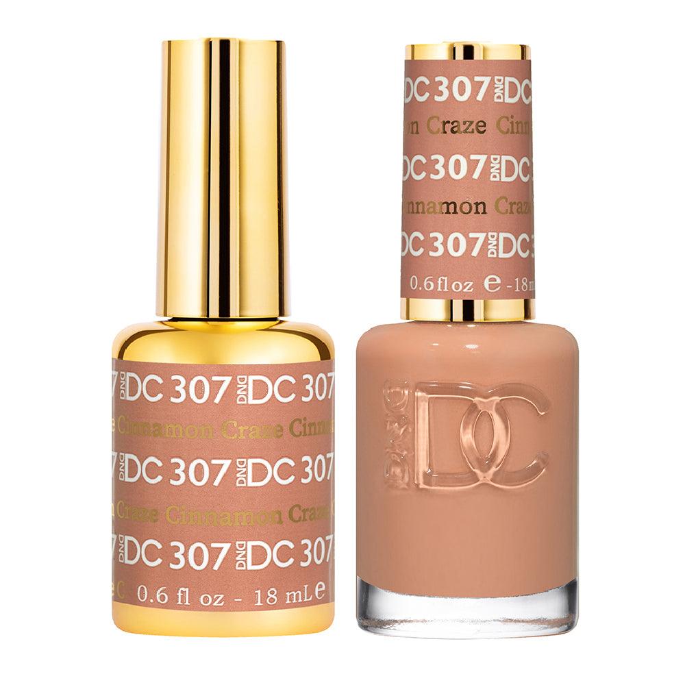 DND DC 307 Cinnamon Craze - DND DC Gel Polish & Matching Nail Lacquer Duo Set