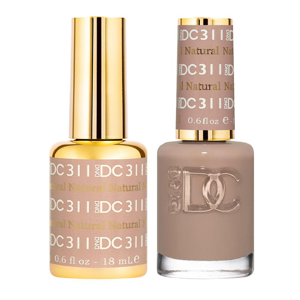 DND DC 311 Natural  - DND DC Gel Polish & Matching Nail Lacquer Duo Set