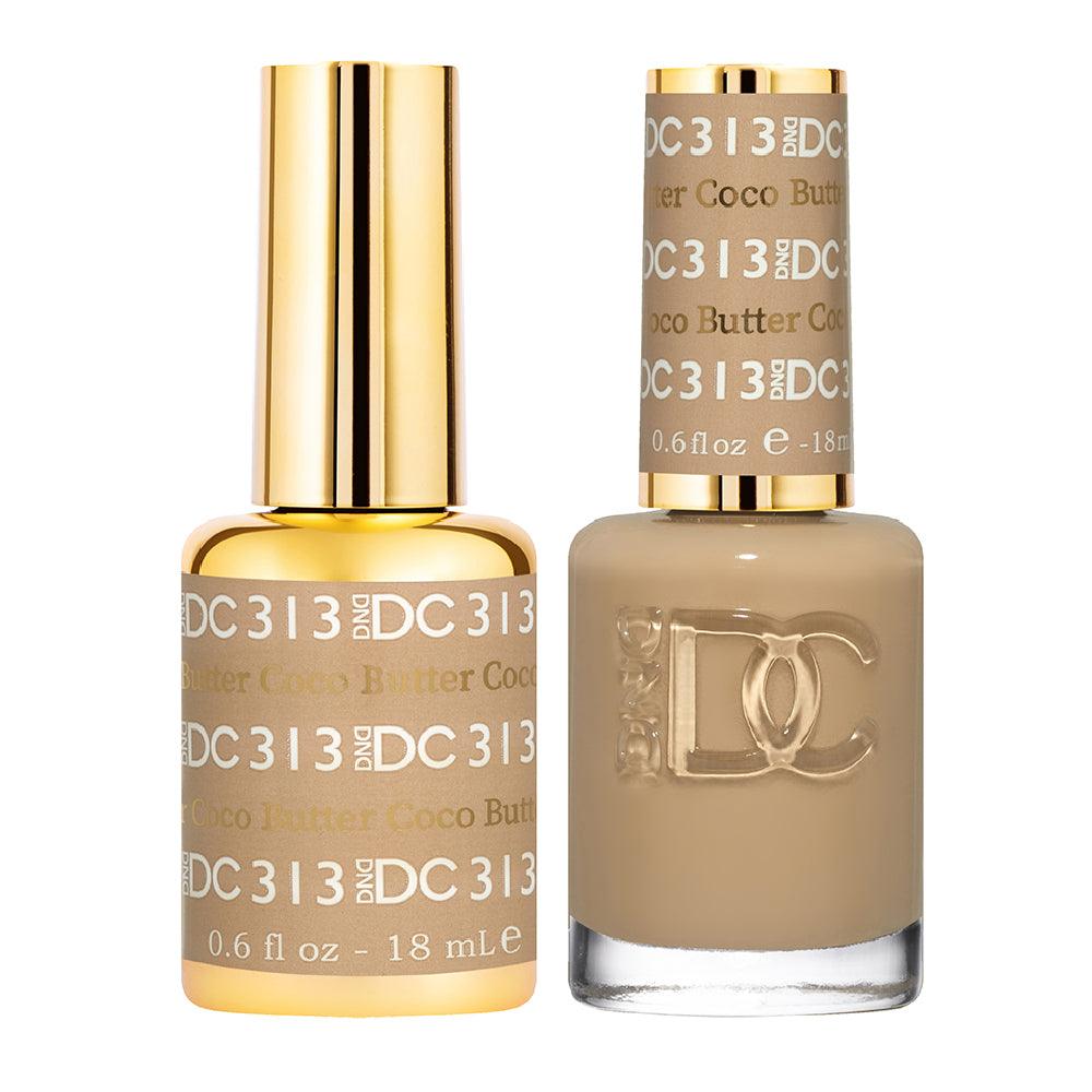 DND DC 313 Coco Butter  - DND DC Gel Polish & Matching Nail Lacquer Duo Set