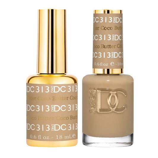 DND DC 313 Coco Butter  - DND DC Gel Polish & Matching Nail Lacquer Duo Set