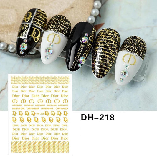 3D Nail Sticker DH218 - Gold