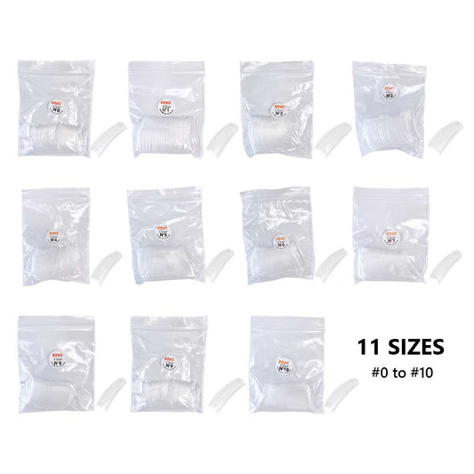 DND Clear Tip Set of 11 Sizes: #0,1,2,3,4,5,6,7,8,9,10