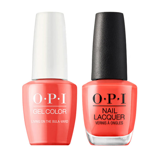 OPI F81 Living On the Bula-vard! - Gel Polish & Matching Nail Lacquer Duo Set 0.5oz